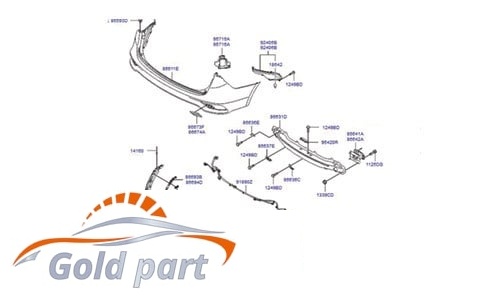 پوسته سپر عقب هیوندای سانتافه IX45