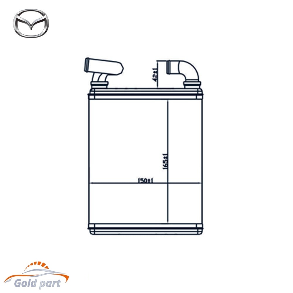 رادیاتور بخاری آلومینیومی مزدا وانت 1600